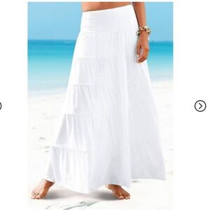 NWT Lascana White Maxi Skirt Size 4/6